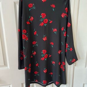 Mango A line dress with cute red flower